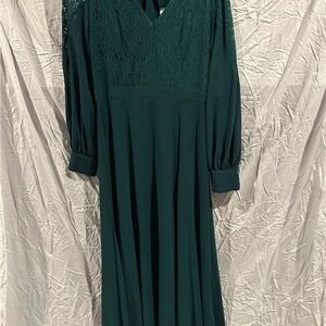 Elegant Green Lace Dress
